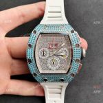 Diamond Richard Mille RM011-FM Flyback Chronograph Asia 7750 Watch Swiss AAA Replica